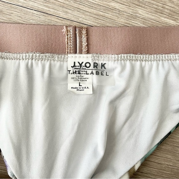 JYORK The Label Jonny Velvet Solana Multicolor Print Bikini Swim Bottom Large - Picture 8 of 9